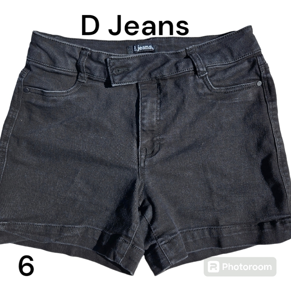d jeans Shorts Black Stretch 6 Cute details on Pockets 30x4